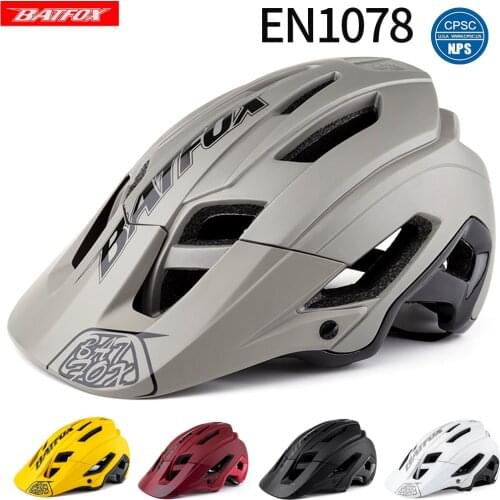 BATFOX bike helmet MTB 56-62cm Ultralight Integrally-molded Mountain Cycling Helmet Casco Ciclismo Safety Bicycle Helmet for men