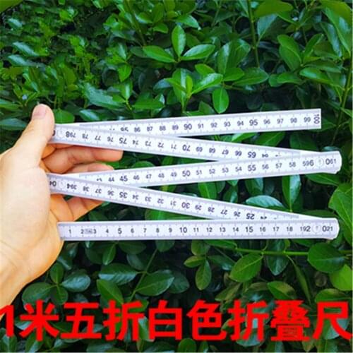 1pcs Folding ABS Ruler Portable Carpenter Wooden Folding Ruler 100cm