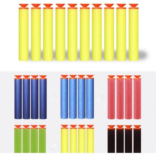 100pcs EVA Soft Bullet Boy Toy Gun Foam Universal Sucker Bullets Outdoor Kids Nerf Gun Accessories