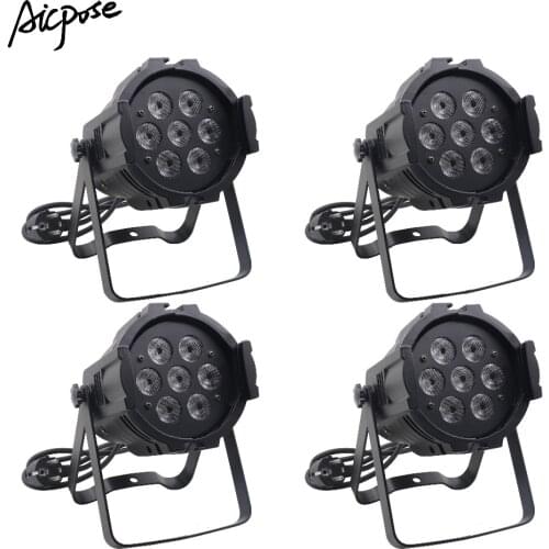 4Pcs/lots Aluminum Led Par 7x10W Par Light RGBW 4in1/ RGBWA 5in1 /RGBWA UV 6in1 DMX Control Lights Use For Bar Disco Stage Light