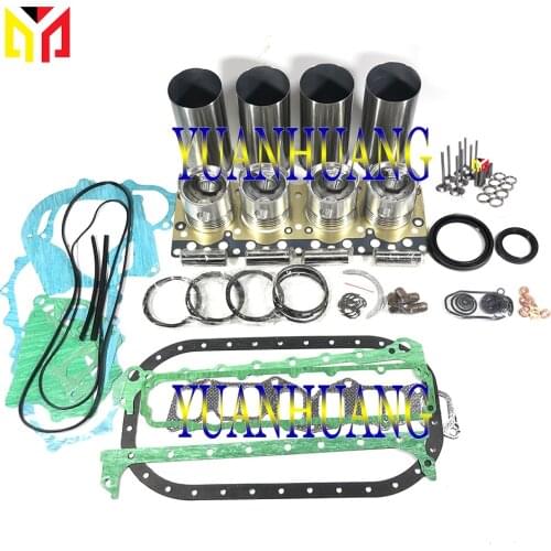 4TNV106 Engine Rebuild Kit With Valve Overhual Repair Gasket Set For Yanmar & John Deer Tractor Liner Piston Ring Bearing