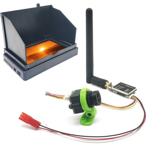 5.8G 48CH 4.3 Inch FPV Monitor 480x272 Build-in Battery Video Screen with 5.8g 600mw transmitter and CMOS 1000TVL camera for RC