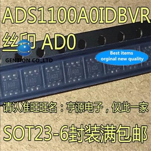 5Pcs ADS1100A0 ADS1100A0IDBVR Silkscreen AD0 SOT23-6 Converter chip in stock 100% new and original