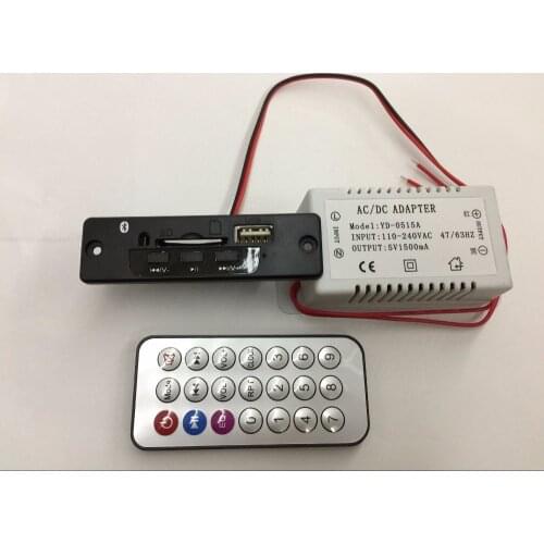 5V / 1.5A power adapter 2*3W amplifier stereo MP3/WAV/WMA/FLAC USB sound card Bluetooth audio decoder