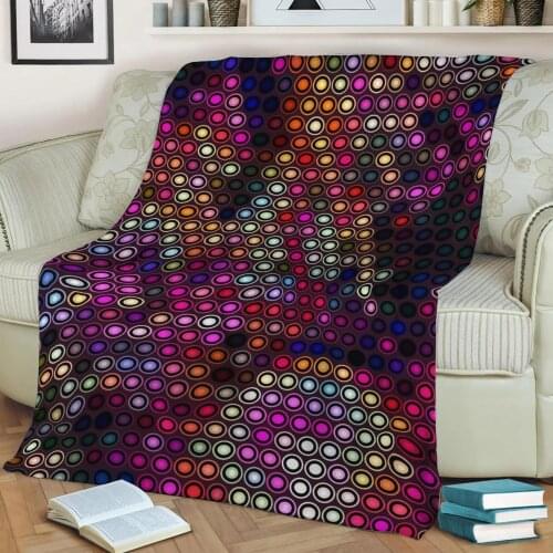 Botanical polygon IV 3D Printed Velvet Plush Throw Fleece Blanket Bedspread Sherpa Blanket Home Decora