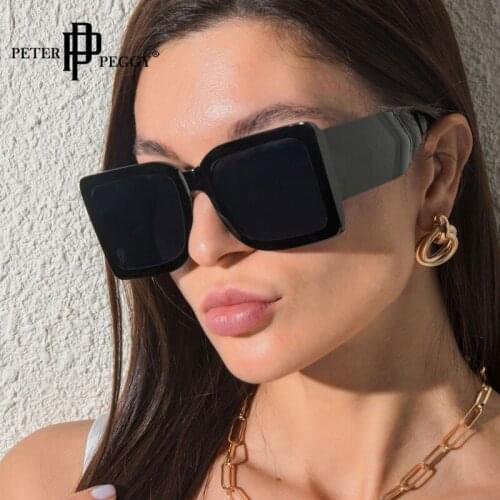 Oversized Square Women Sunglasses Brand Designer Big Spectacles Frame Punk Women Men Vintage Sunglasses Shades Oculos De Sol