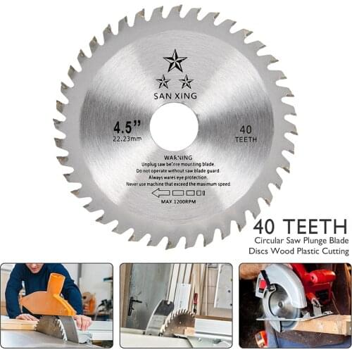 115mm 4.5inch 40Teeth Circular Saw Blade Disc Wood Cutting Tool Bore Diameter 22.3mm For Rotary Tool Woodworking Saw Blade