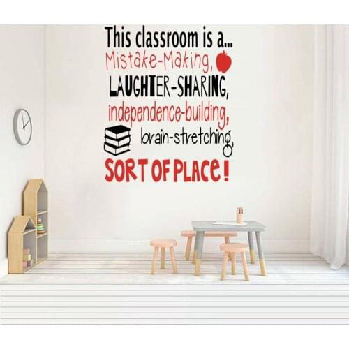 This Classroom Is Sort Of Place Door Wall Sticker School Classroom Library Hallway Welcome Wall Decal Vinyl Home Decor