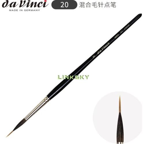 Da Vinci Series 20, Kazan Squirrel Hair-bull Hair Mixed Hair, Needle Point brush Pen, Watercolor Brush,Meticulous Brushwork