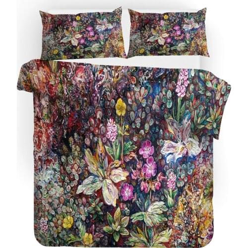 Flower Duvet Cover Set Women Bedding Sets 2/3 Pcs King Queen Sizes Print Comforter Sets Bed Linen Sets Mothers Gifts