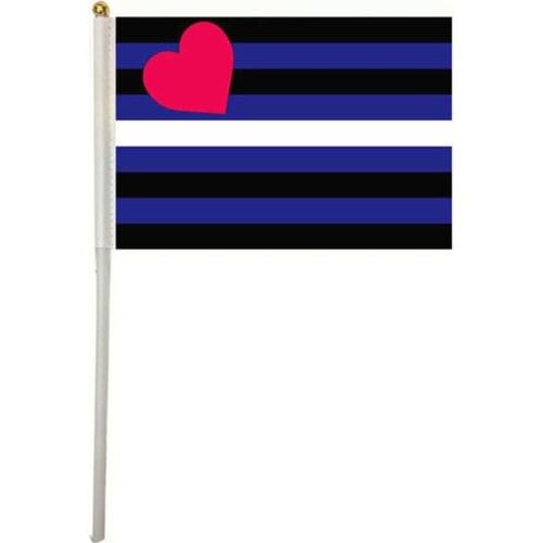The Leather Pride Flag Small Mini LGBT Hand Held Banner Stick Gay Rainbow Party Decorations Supplies For Parades Festival