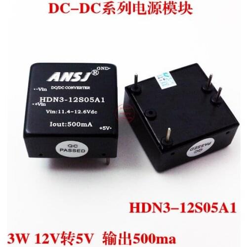 Power module 12V to 5V isolation voltage r egulator module power 3W output 500maHDN3-12S05A1