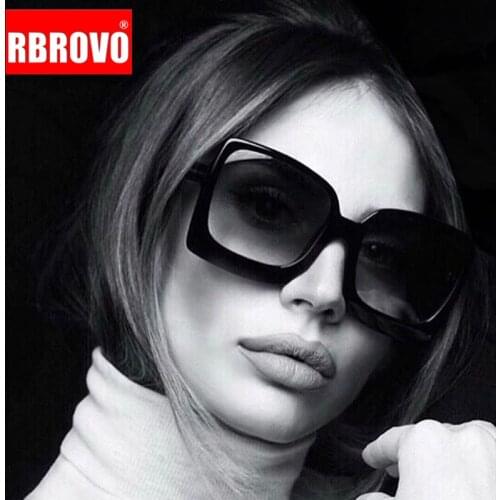 RBROVO 2021 Oversized Sunglasses Women Vintage Sun Glasses for Women/Men Luxury Sunglasses Women Mirror Oculos De Sol Feminino