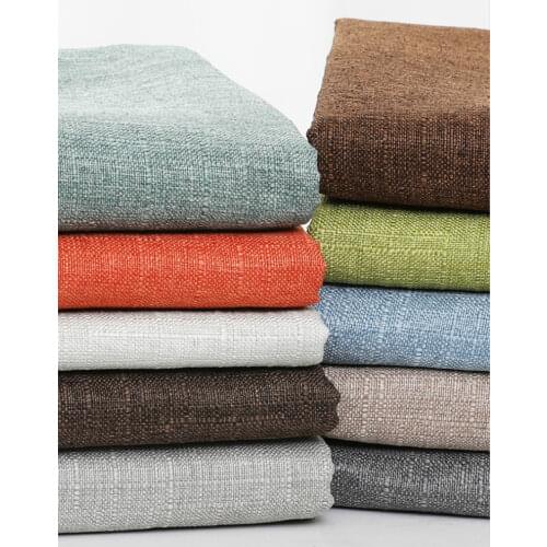 145cmx50cm Solid Color Sofa Fabric Thickening Linen Cotton Linen Old Hessian Fabric Canvas Tablecloth Shading Curtains Fabric