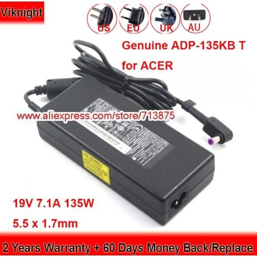 Genuine PA-1131-16 135W Charger ADP-135KB T 19V 7.1A AC Adapter for Acer ASPIRE VN7-592G-77QY VN7-592G-5503