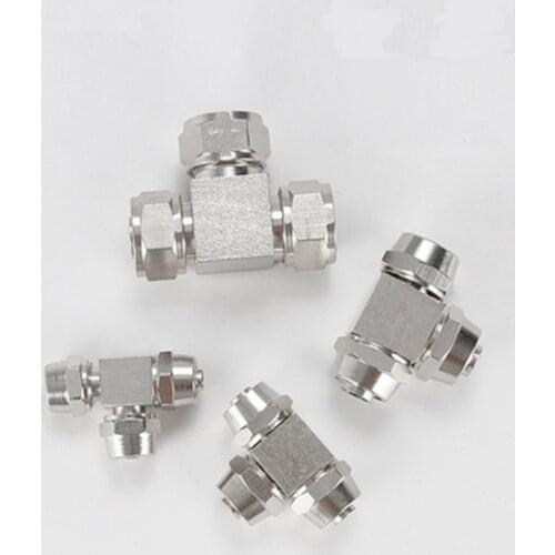 Pneumatic Fast Twist Tee Fitting OD 4/6/8/10/12mm Hose Tube Copper Nickel Plating High Pressure SMC Air Lock Connector