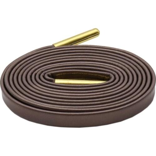 7MM Premium Gift Metallic Leather Laces Shoe Decoration With Metal Aglets For Female Trendy Boots Zapatillas Mujer