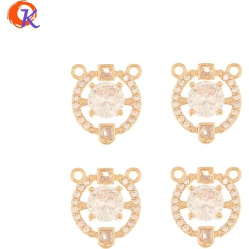 Cordial Design 50Pcs 12*13MM Jewelry Making/Hand Made/CZ Charms/Earring Findings/Jewelry Accessories/DIY Pendant For Necklace