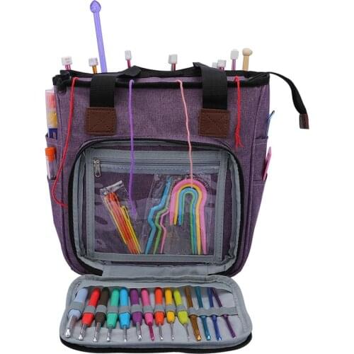 New Portable Knitting Bag Yarn Thread Storage Tote for Wool Crochet Hook Needles Handbag Sewing Supplies DIY Household Organizer