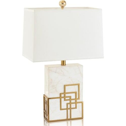 Led e27 Postmodern Art Decor Gold Iron Crystal White Marble Table Lamp.Desk Lamp.LED Desk Lamp For Bedroom Foyer