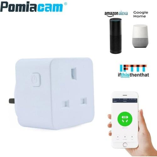 ST13 Smart Power Socket 16A UK Plug 2000W Support WiFi Remote Control Timing AC100-240V50/60HZ support Alexa / Google Assistant