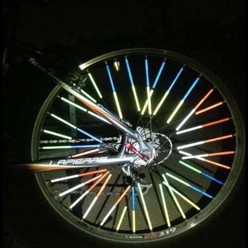Bicycle Reflective Spoke Stickers Steel Wire Card Strip Warning Mountain Bike Bicycle Riding Night HotWheels Bicycle Accessories