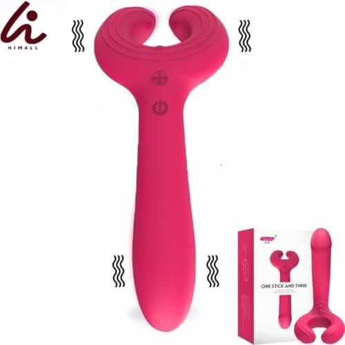 G-Spot Rabbit 3 Motors Dildo Vibrator Sex Toys for Women Men Adult Couples Silicone Clitoris Vagina Penis Stimulator Massager