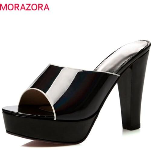 MORAZORA 2020 big size 33-45 women sandals open toe 11cm high heels platform sandals sexy fashion party wedding shoes woman