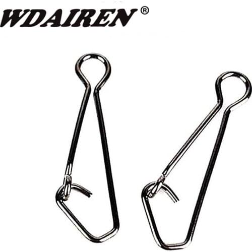 10pcs/lot Fishing Connector Pin Bearing Rolling Swivel Stainless Steel with Snap Fishhook Lure Tackle Accessorie