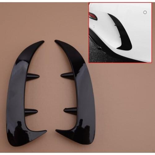 2Pcs/Set ABS Rear Bumper Fins Canards Splitter Sticker fit for Mercedes-Benz A Class W177 A200