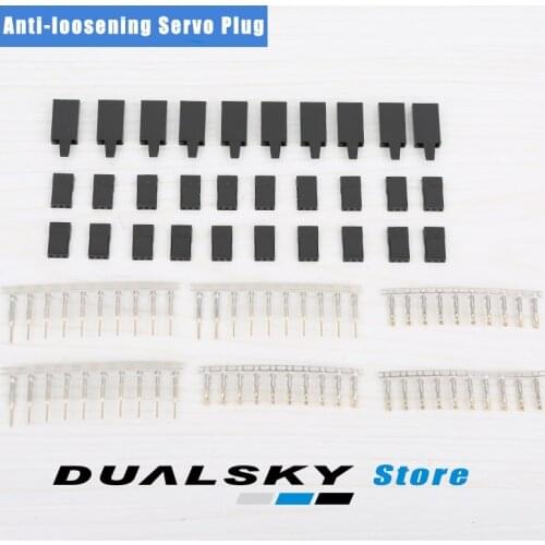 20PCS Lock Clips anti-loosening FUTABA Servo Plug JR Servo Plug Set Female Male Connector Gold Plated For RC Airplane