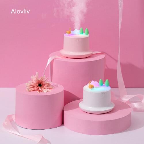 200ml Cute USB Humidifier For Home Ultrasonic Mist Maker with Marquee Night Lamps Mini Office Desktop Air Purifier Best Gift