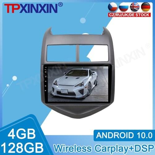 8Core 4G+128G For Chevrolet AVEO 2016 2017 Android 10.0 9" Car GPS Navigation System Player DVD WIFI Bluetooth RDS Radio Carplay