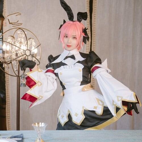 Anime Fate/Apocrypha FGO Saber Astolfo Cosplay Costume Bunny Cosplay Dress Sword stage maid outfit