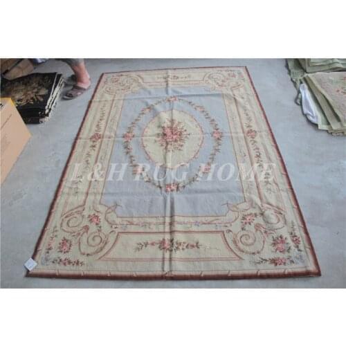 Free shipping 10K 4.5'x6.5' hand Knotted needlepoint woolen rug/carpet, 100% Wool & Handmade rug for home decor