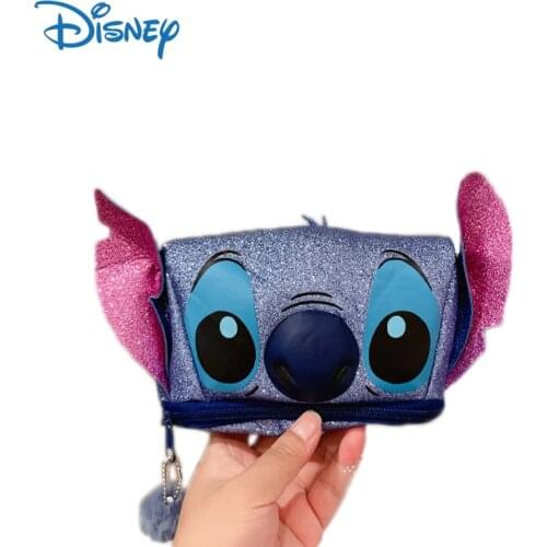 Disney Genuine Stitch Cute Student Stationery Bags Lilo & Stitch Kawaii Cartoon Anime Figures Pencil Case for Boys Girls Gifts