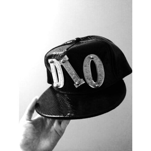 JoJos Bizarre Adventure Dio Brando Cosplay Hat Black Leather Topee