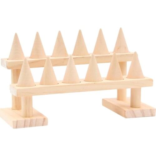 Wooden Finger Ring Display Decorative Display Stands for Display Drawer Jewelry Storage Home Accessories