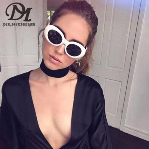 DM PERFECTIONISM Bestie Sister Sand Sculpture Photo Sunglasses do Funny Personality Lovely Retro ET Ellipse Sunglasses