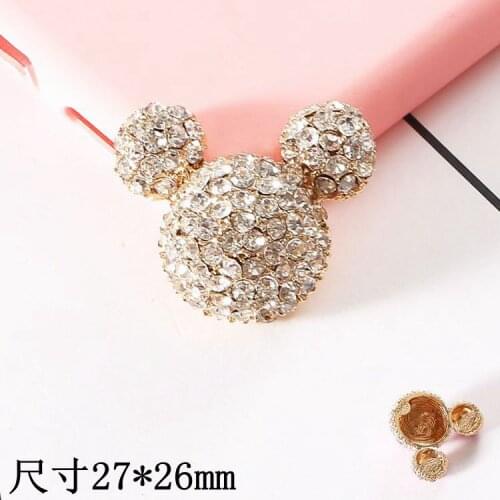 Hot sale diy jewelry handmade rabbit head bow small jewelry series rhinestone wholesale