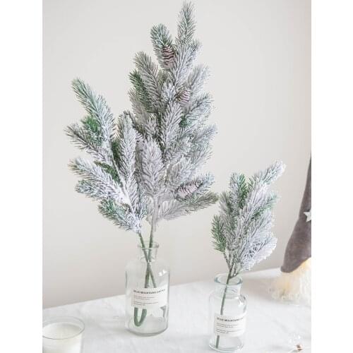 Artificial White Flowers DIY Scrapbooking Small Bouquet Ferns Fake Plants Faux Grass for Home Wedding Christmas Decoration