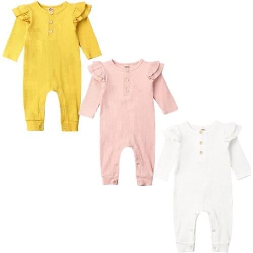 Baby Girl Romper 2019 Newborn Baby Boy Girl Clothes Long Sleeve Knitted Romper Jumpsuit One-Pieces Outfits