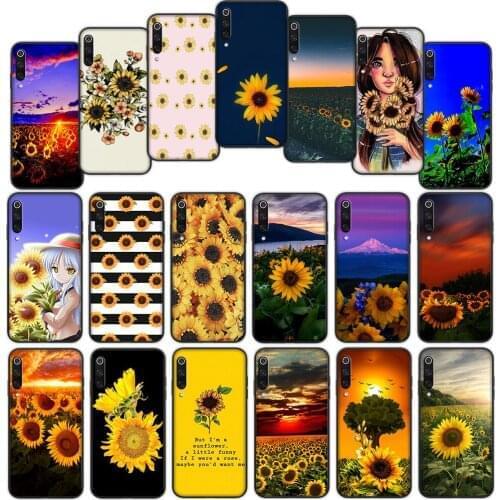 Sunflower Flower Soft Cover Case for Xiaomi Mi Redmi Note 9 SE 9C 9S 9T Pro Max