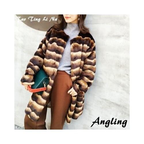 Top brand Style 2020 New High-end Fashion Women Faux Fur Coat S24 high quality