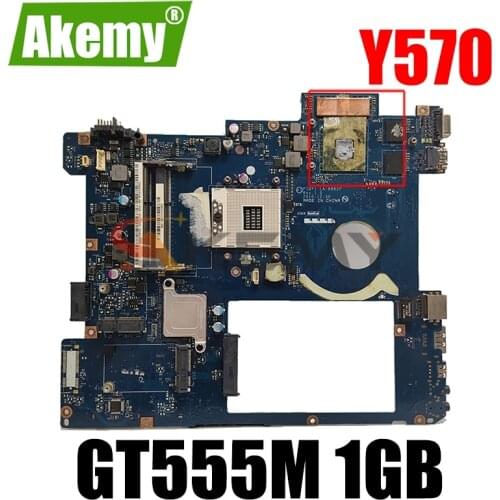 PIQY1 LA-6882P Laptop Motherboard For Lenovo Y570 Mainboard HM65 DDR3 GT555M 1GB (ONLY SUPPORT I3 I5 PROCESSOR) 100% fully test