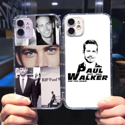 Hot Paul Walker Fast & Furious Phone Case Transparent for iPhone 6 7 8 11 12 s mini pro X XS XR MAX Plus cover funda shell