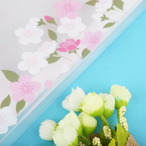 A4 A5 Cherry Blossom Clear Plastic Document Stationery Case Zipper Bag Pouch