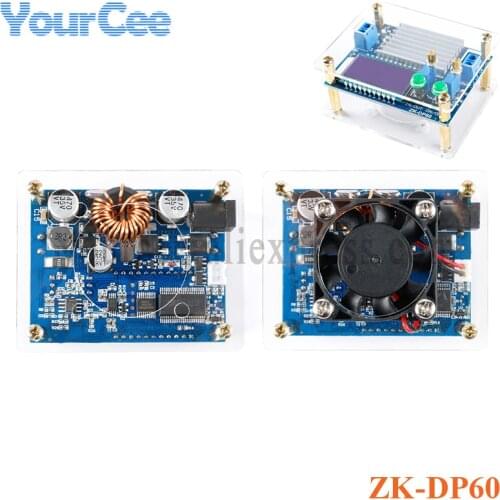 ZK-DP60 DC DC Automatic Boost Buck Converter Module 60W 6A Adjustable Step Up Down Power Module Solar Charging Display Shell