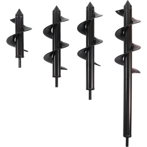 Black Home Yard Garden Flower Plant Farm Planting Auger Digger Twist Spiral Bit Digging Holes Drill Bit Tools