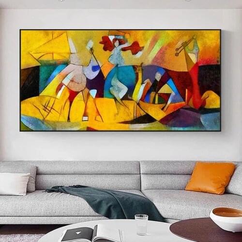 Modern Abstract Picasso Famous Painting Posters and Prints Canvas Painting Print Wall Art for Living Room Home Decor (No Frame)